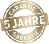 Goldenes Garantiesiegel mit der Aufschrift "5 Jahre".
