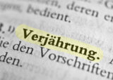 Das Wort "Verjährung" im Text im gelb markiert.