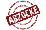 Roter Stempel mit der Schrift "Abzocke"