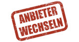 Rechteckiges Zeichen mit rotem Rahmen und der Aufschrift "Anbieter Wechseln".