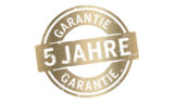 Goldenes Garantiesiegel mit der Aufschrift "5 Jahre"