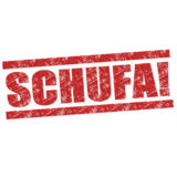 roter Stempelabdruck mit Aufschrift "SCHUFA!"