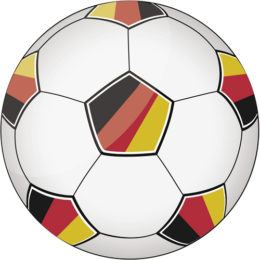 Fußball mit Deutschlandfarben