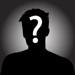 Schattenbild einer unbekannten Person mit einem weißen Fragezeichen im Gesicht