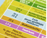 Nährwertangabe eines Lebensmittels in bunten Farben