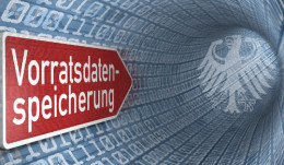Tunnel mit Schild mit der Aufschrift Vorratsdatenspeicherung