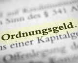 gelb markierter Schriftzug "Ordnungsgeld"