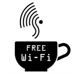 Tasse mit Aufdruck FREE Wi-Fi, WLAN