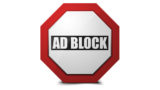 AD BLOCK Schild mit rotem Rand