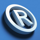 Schutzrechtshinweis auf blauem HIntergrund (Registered Trademark)