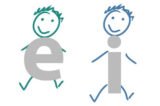 Die Vokale "e" und "i" dargestellt als Strichmännchen