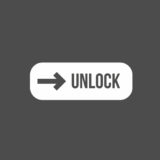 Unlock Symbol vor grauem Hintergrund