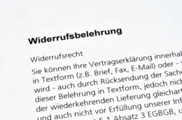 Widerrufsbelehrung; Widerrufsrecht