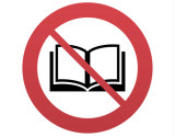 Durchgestrichenes Buch steht für Leseverbot