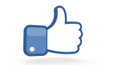 Facebook-Symbol Like, Daumen nach oben