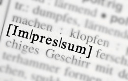 Wörterbucheintrag zu Impressum