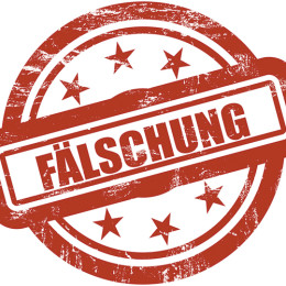 Roter Fälschung-Stempel