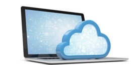 Laptop mit Wolke