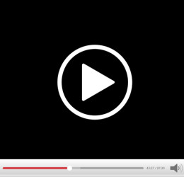 Weißer Play-Button auf schwarzem Hintergrund