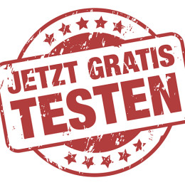 Roter "Jetzt gratis testen"-Button