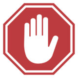 AdBlock - Hand auf rotem Stopschild