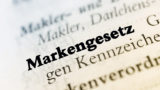 Schriftzug "Markengesetz" in einem Gesetzestext