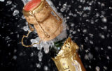 Knallender Champagnerkorken
