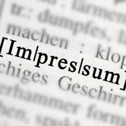 Wörterbucheintrag Impressum