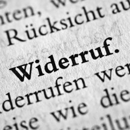 Widerruf im Gesetz