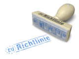 Stempel mit der Aufschrift EU-Richtlinie
