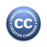 blauer Kreis mit der Aufschrift "Creative Commons"