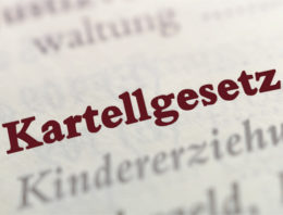 fett gedruckter Schriftzug "Kartellgesetz"