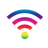 WLAN-Symbol, bunt