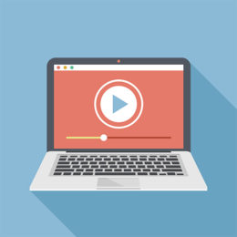 Online-Videorekorder am Laptop