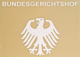 Schriftzug Bundesgerichtshof mit Adler