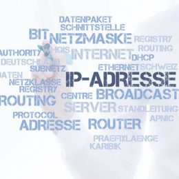 IP-Adresse auf Glastafel