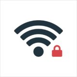 Passwortgeschützes WLAN-Symbol