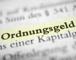 Schriftzug Ordnungsgeld