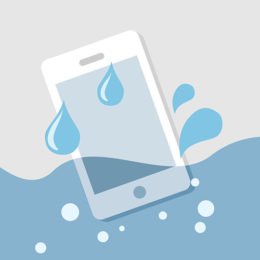 Smartphone fällt ins Wasser
