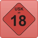 Fiktives Schild mit der Aufschrift USK ab 18