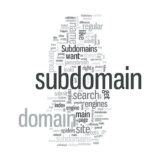 Wordcloud bestehend aus Worten, die etwas mit Subdomain und Domain zu tun haben