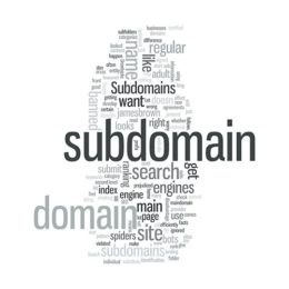 Wordcloud bestehend aus Worten, die etwas mit Subdomain und Domain zu tun haben