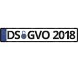 Datenschutzverordnung, EU-Kennzeichen mit der Beschriftung "DS - GVO 2018"