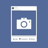 Abbildung bzw. Screenshot eines Facebook-Posts, vor blauem Hintergrund