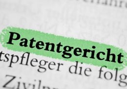 grün markierter Schriftzug „Patentgericht“