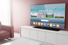 Smart TV steht im Wohnzimmer