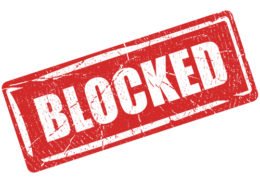 Blocked-Stempelabdruck