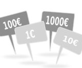Preisschilder mit unterschiedlicher Preisauszeichnung