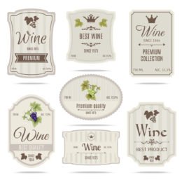 verschiedene Wein-Etiketten