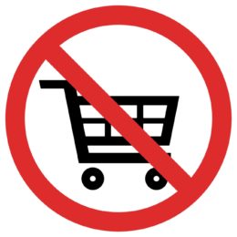 Einkaufswagen Verbotszeichen
